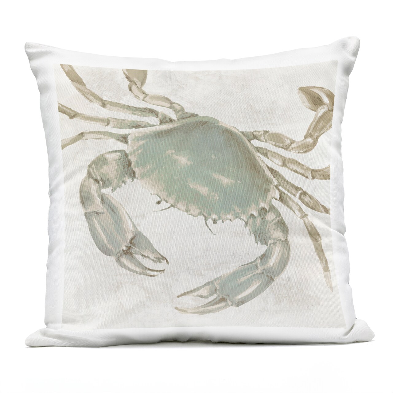 Stupell Industries Pale Toned Sea Crab Outdoor Printed Pillow, design by Eli Jones, 18 x 7 x 18